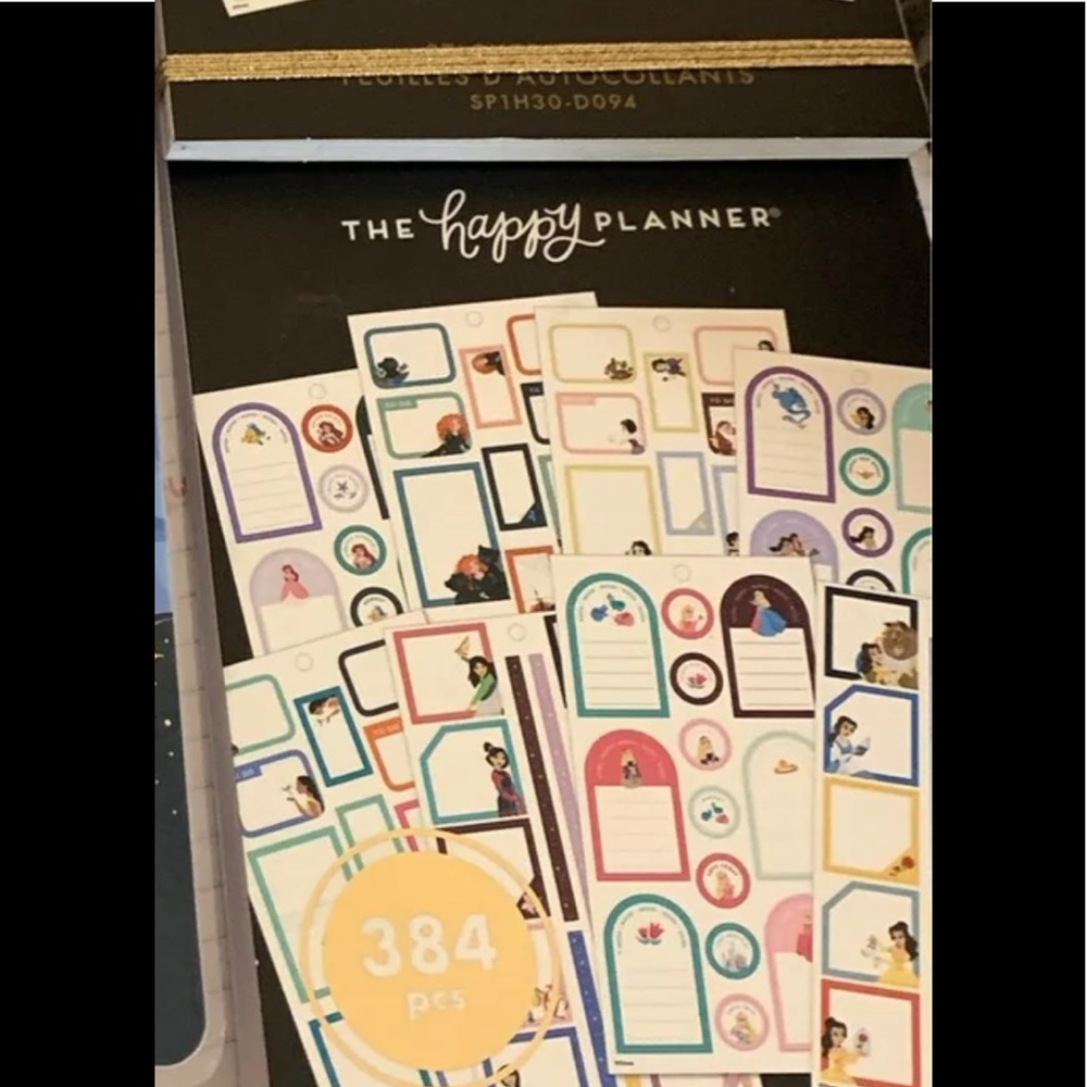 The happy planner “Disney princess colorful boxes”